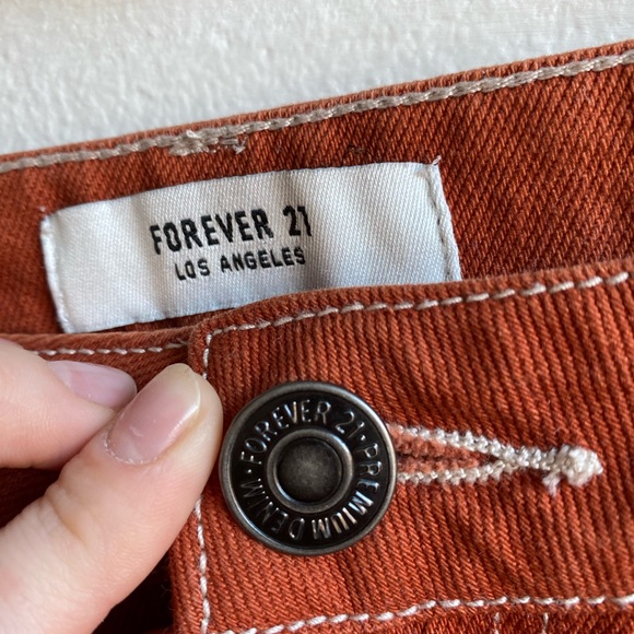 Forever 21 Orange Denim Mini Skirt - Picture 5 of 5